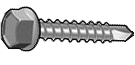 Large diameter concrete screws hex head