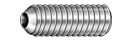 Socket set screw cup point